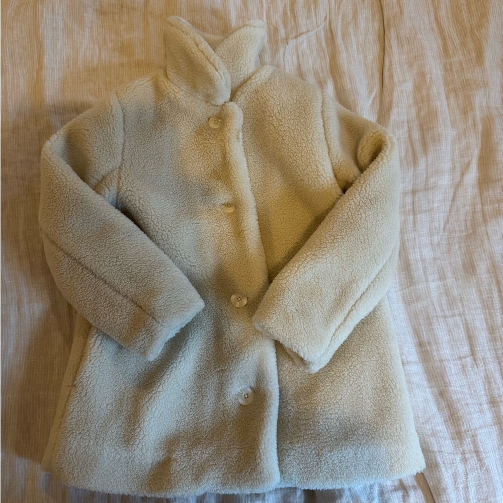 Jacadi Cream Puffer Jacket Elegant Design